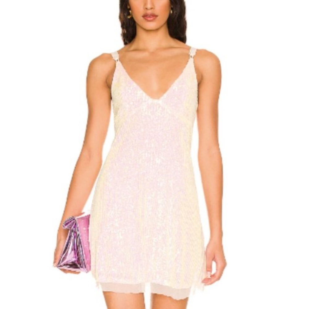 Free People Gold Rush Dress Bachelorette New Years NWT - Picture 4 of 9